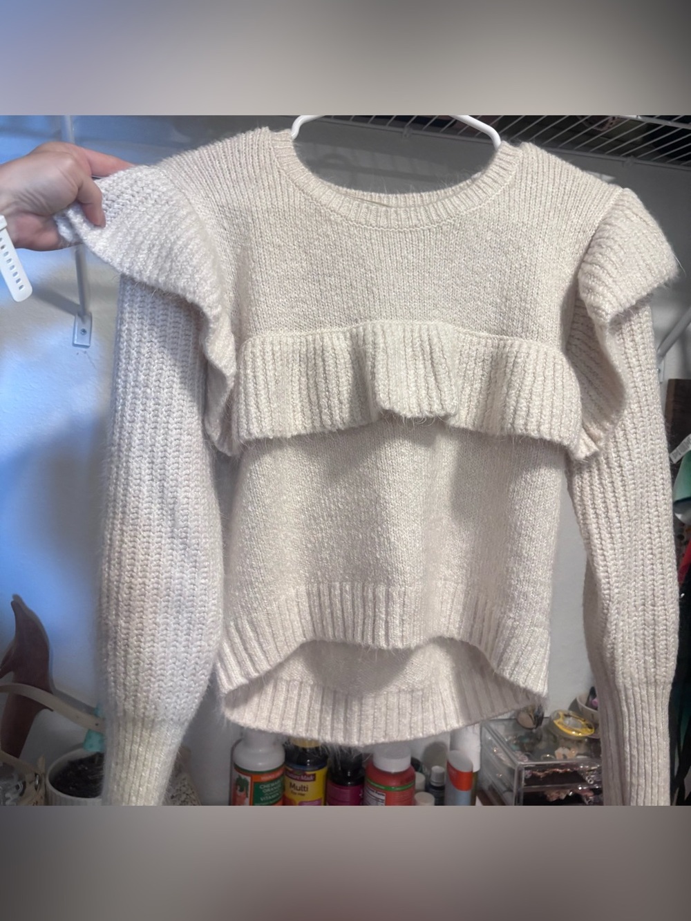 wild fable Cream Crewneck Knit Sweater
